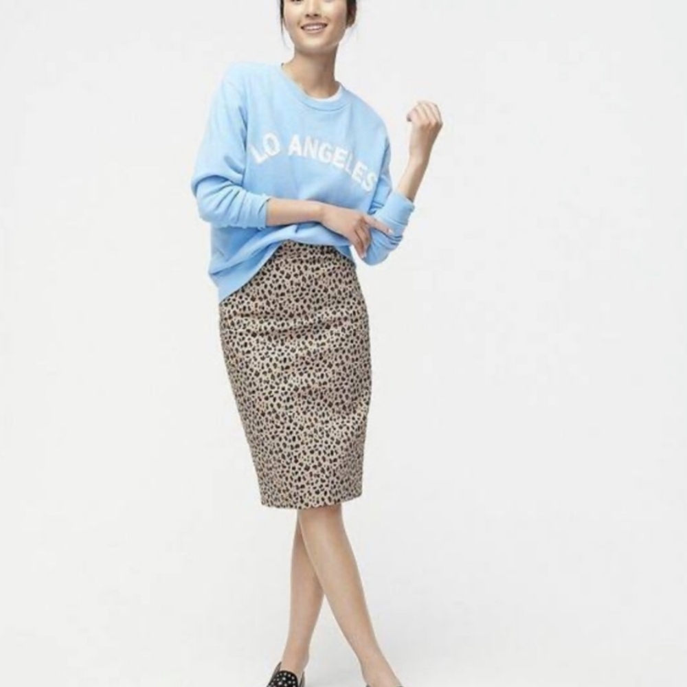 J. Crew No. 2 Pencil Skirt in Classic Leopard Print